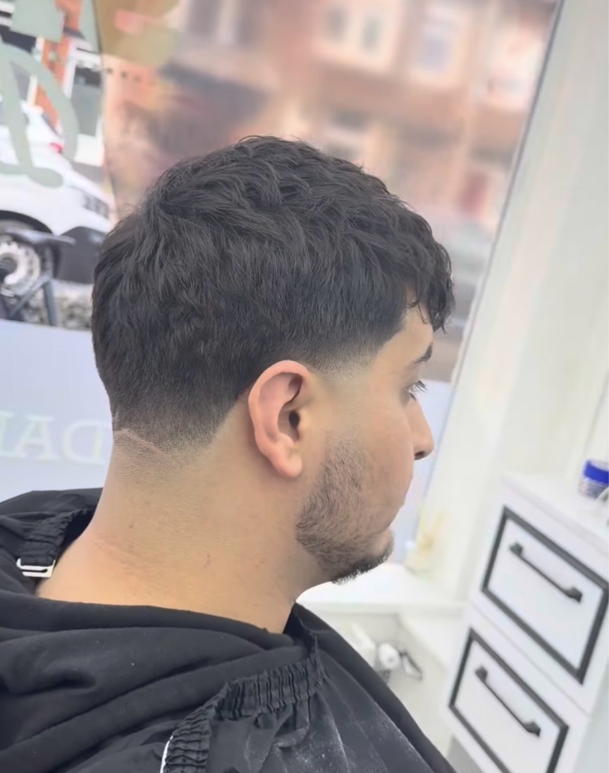 Mid fade, textuur top